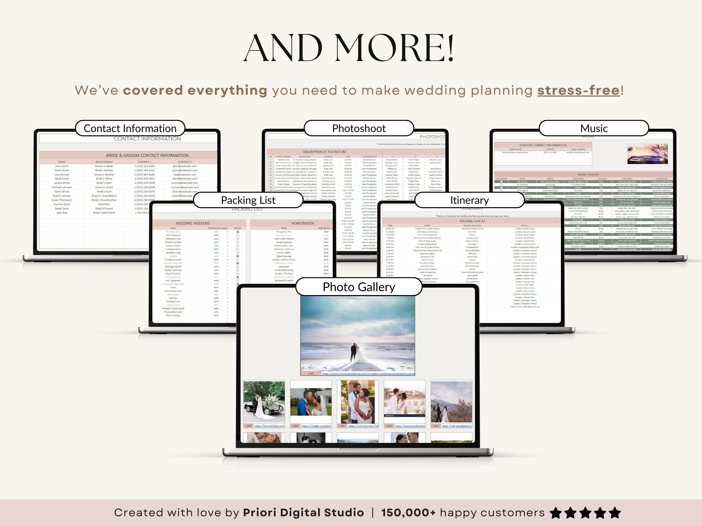 Ultimate Wedding Planner Spreadsheet | Excel & Google Sheets Wedding Planner