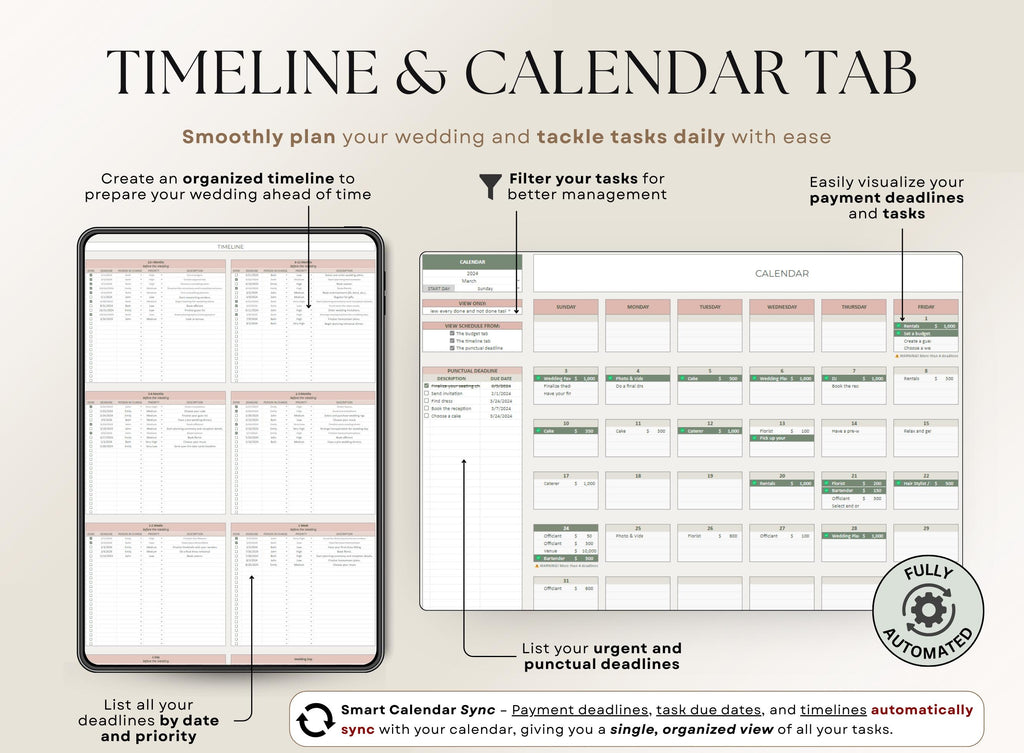 Ultimate Wedding Planner Spreadsheet | Excel & Google Sheets Wedding Planner