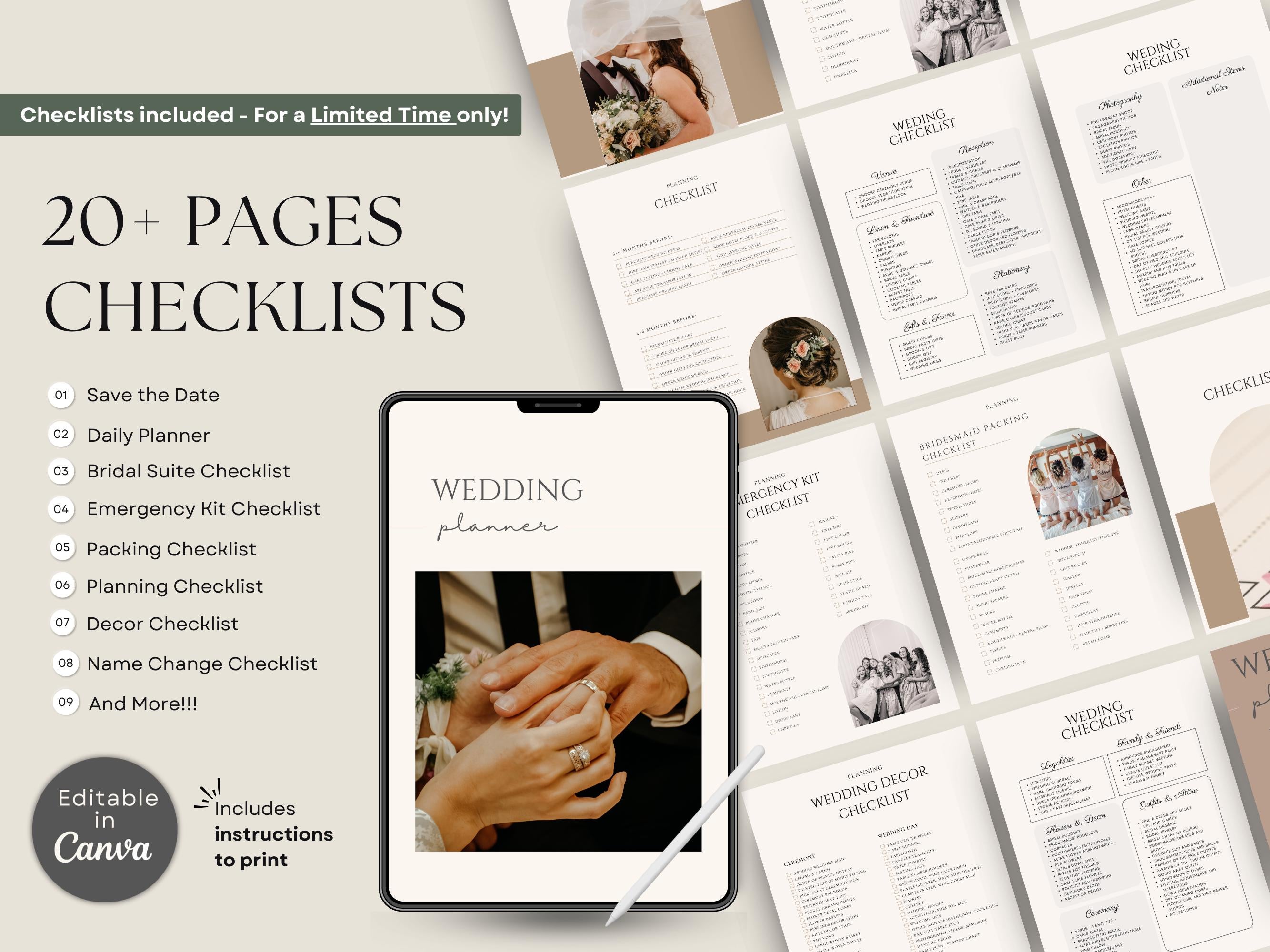 Ultimate Wedding Planner Spreadsheet | Excel & Google Sheets Wedding Planner